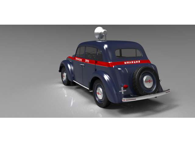 1954 Moskvich 400-420 traffic police USSR *Diecast Series*, dark blue