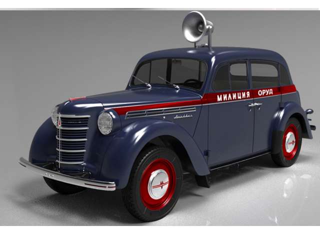 1954 Moskvich 400-420 traffic police USSR *Diecast Series*, dark blue