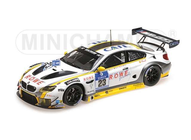 2016 BMW M6 GT3 Rowe Racing Sims/Eng/ Martin/Werner 24H Neurburgring, white/grey/yellow