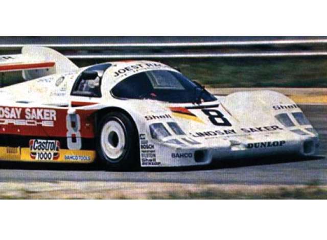 1983 Porsche 956K Joest Racing Lindsay Saker Motors Wollek/Serra/Johansson, white/red/yellow