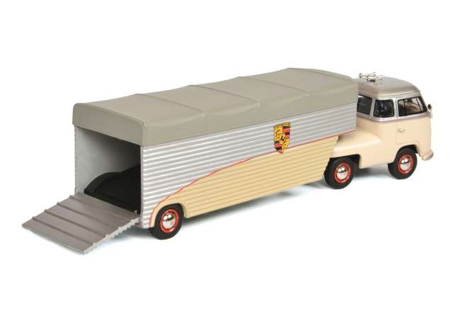 1/43 Volkswagen T1b Racing Transporter *Continental Motors*, silver/beige